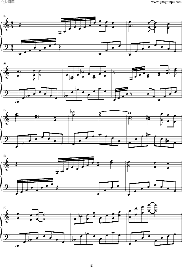 FC赤影战士音乐全集（钢琴版）钢琴曲谱（图19）
