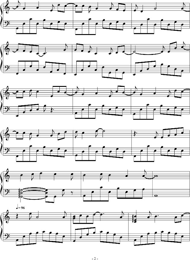 奈落の花钢琴曲谱（图2）