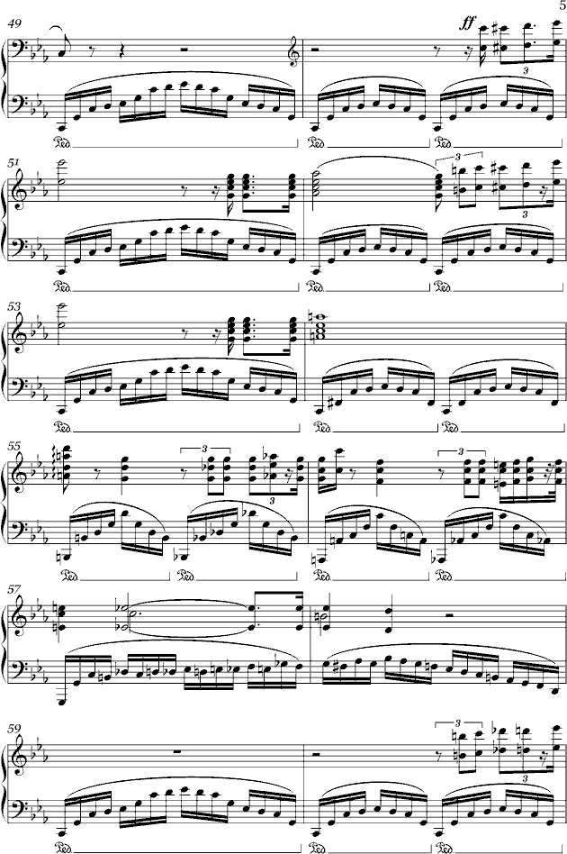 肖邦练习曲Op.10, No.12钢琴曲谱（图5）
