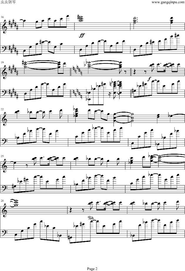 AIR-羽根钢琴曲谱（图2）
