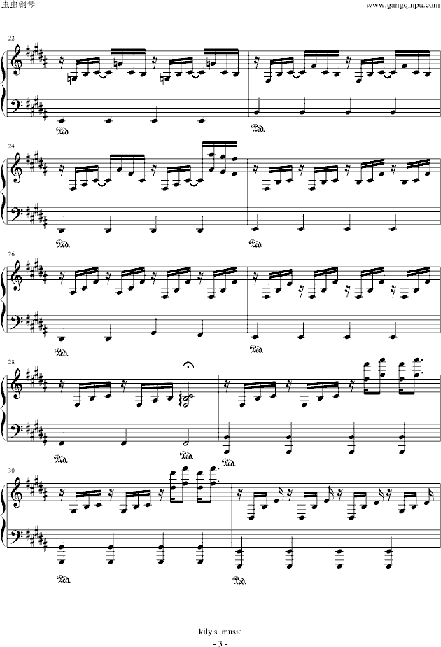秘密钢琴曲谱（图3）