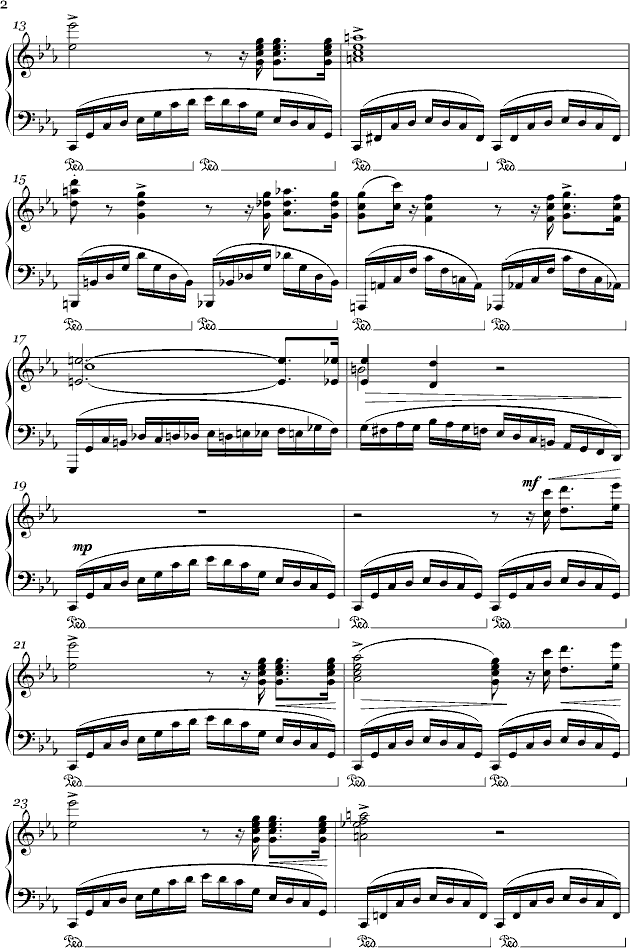 肖邦练习曲Op.10, No.12钢琴曲谱（图2）