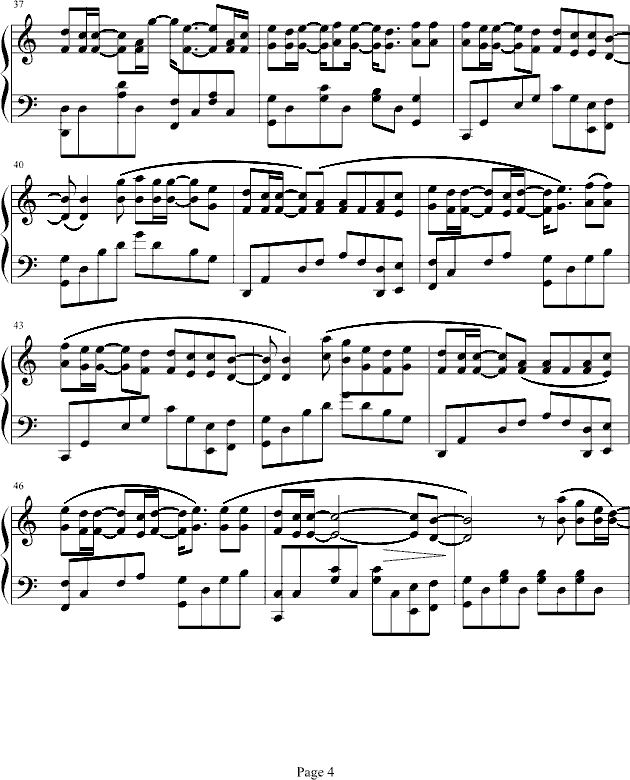 十面埋伏钢琴曲谱（图4）