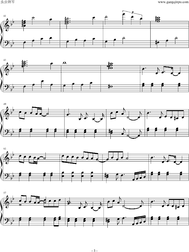 日月凌空钢琴曲谱（图3）