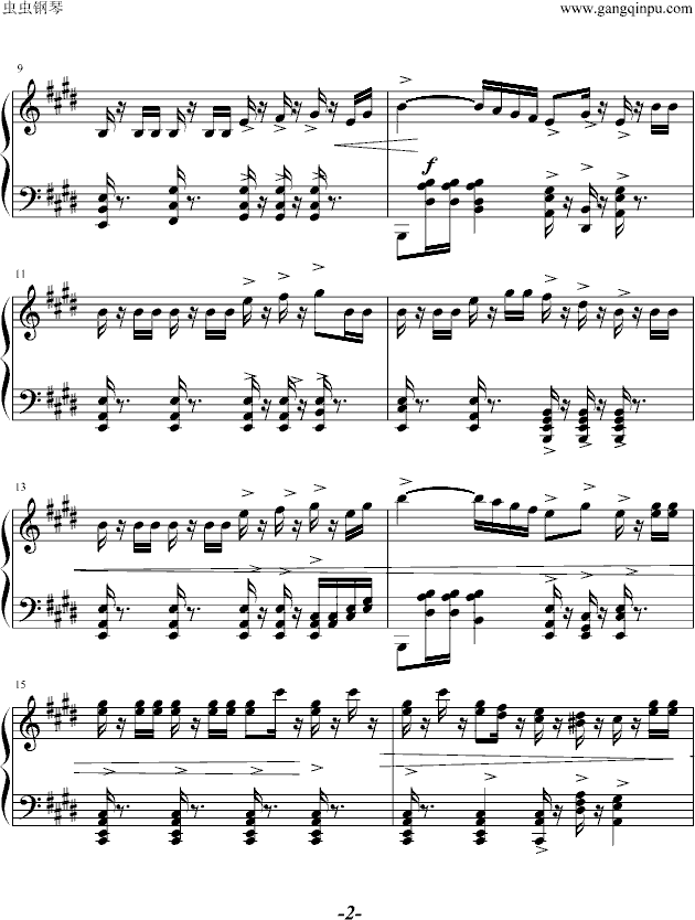 威廉-退尔序曲钢琴曲谱（图2）