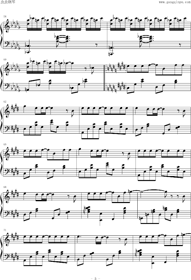 Monochrome钢琴曲谱（图5）
