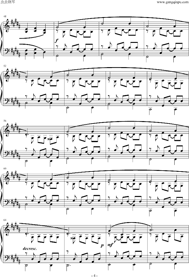 鸽子回旋舞钢琴曲谱（图4）