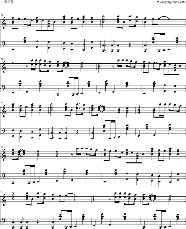 冬季恋歌钢琴曲谱（图4）