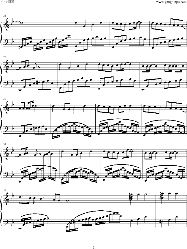 日月凌空钢琴曲谱（图2）