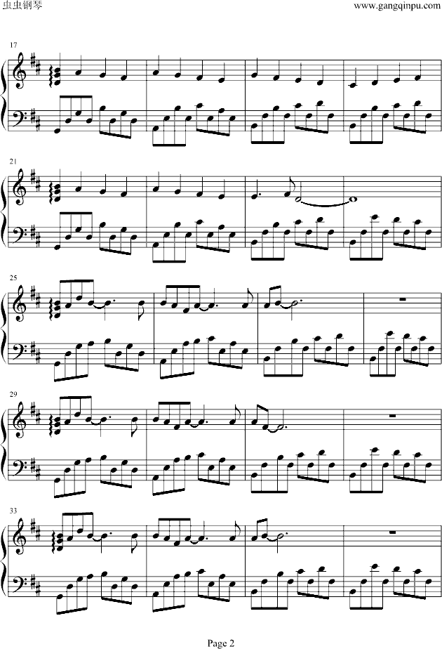 Moonlight钢琴曲谱（图2）