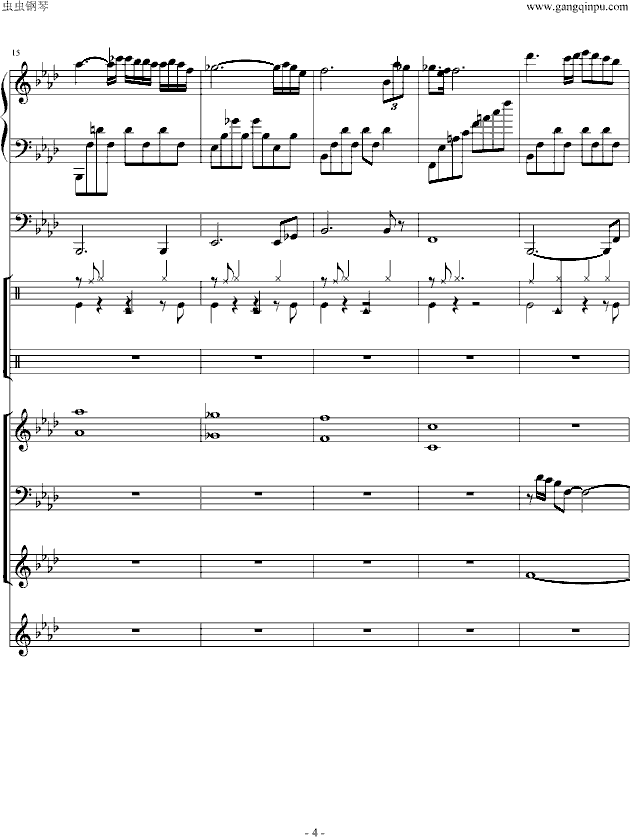 秋日私语 乐队总谱钢琴曲谱（图4）