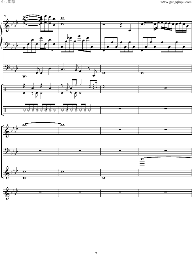 秋日私语 乐队总谱钢琴曲谱（图7）