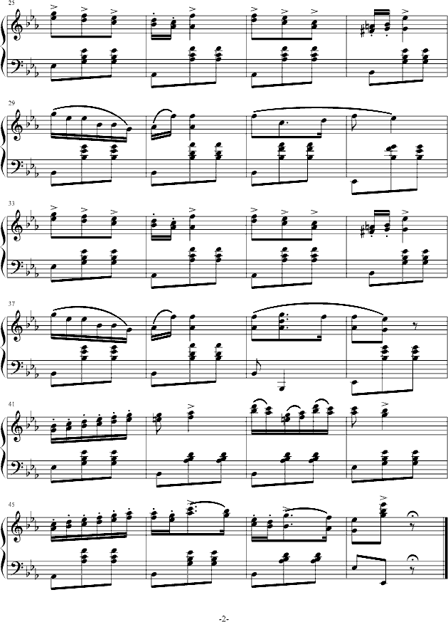 桑塔露琪亚钢琴曲谱（图2）