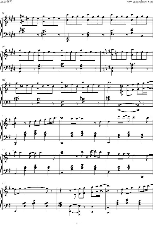 Monochrome钢琴曲谱（图8）