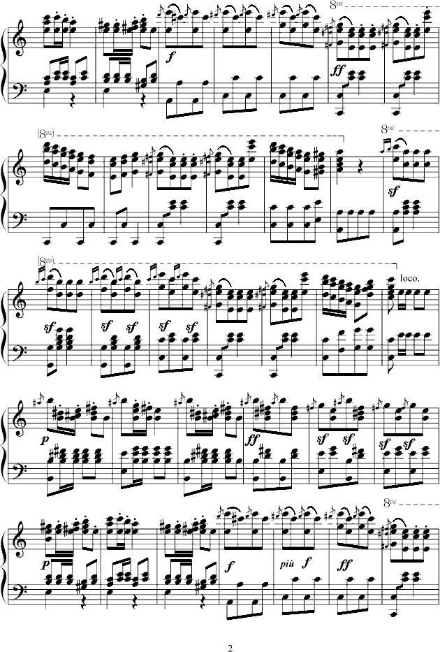 贝多芬《土耳其进行曲》钢琴曲谱（图2）