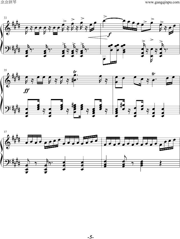 威廉-退尔序曲钢琴曲谱（图5）