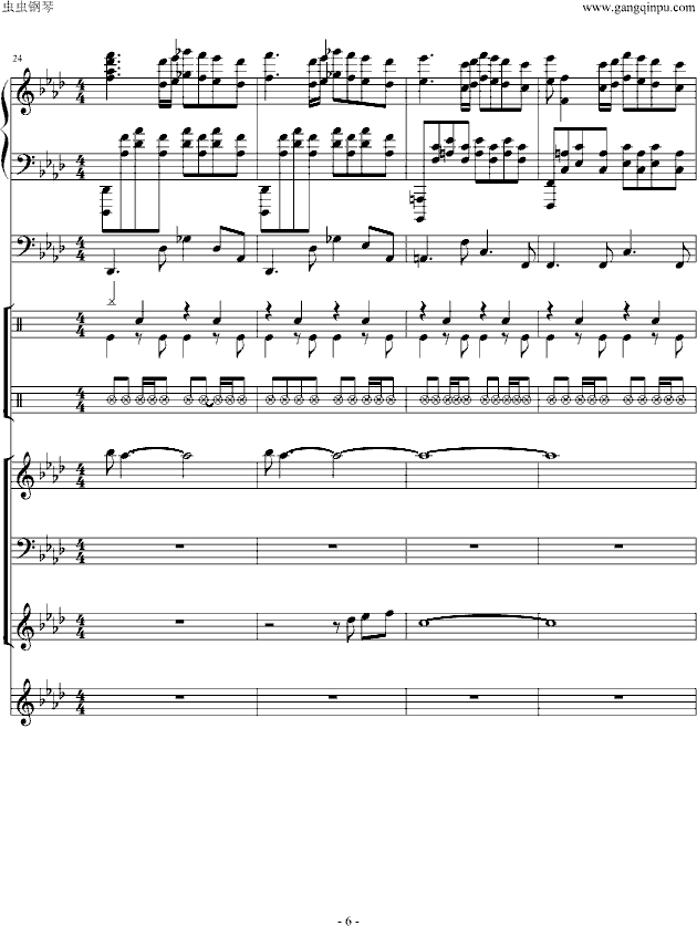 秋日私语 乐队总谱钢琴曲谱（图6）