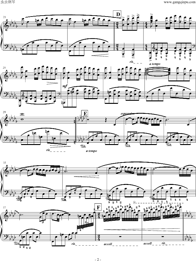 秋日私语  塞内维尔钢琴曲谱（图2）