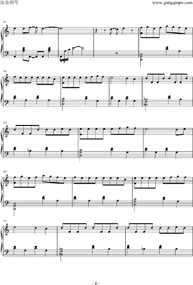 火柴天堂-钢琴演奏谱钢琴曲谱（图6）