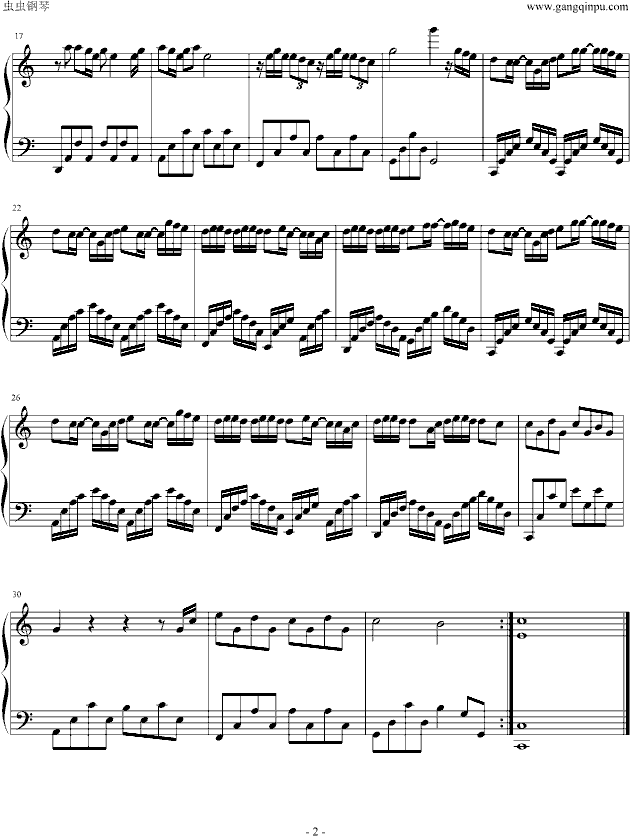 园游会（演奏版）钢琴曲谱（图2）