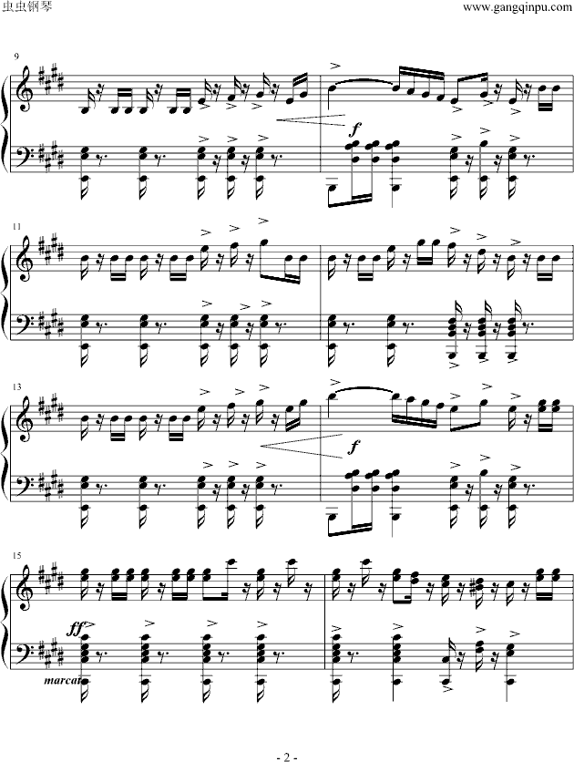 威廉·退尔序曲钢琴曲谱（图2）