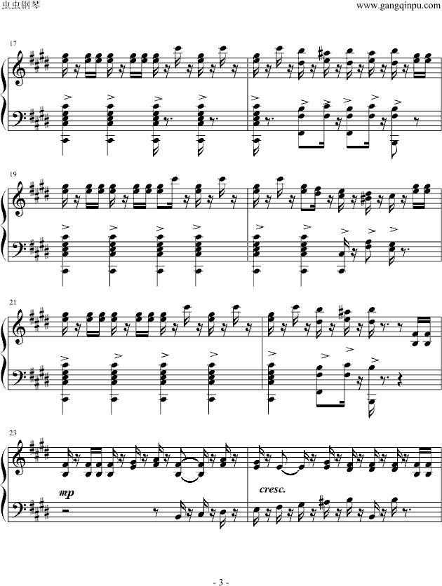 威廉·退尔序曲钢琴曲谱（图3）