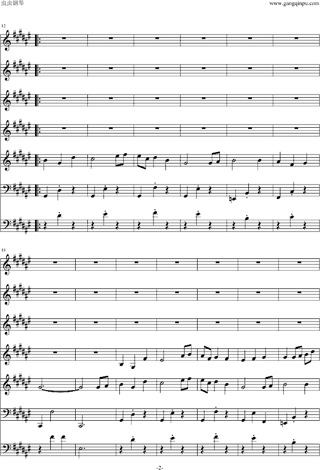 花町物语-序曲钢琴曲谱（图2）