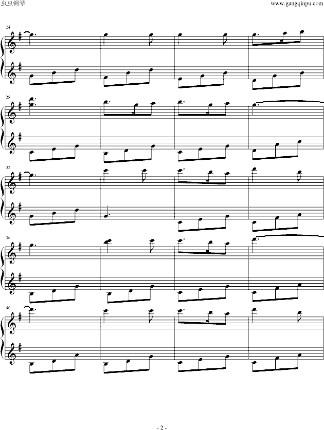 仙境传说 Maya no komoriuta钢琴曲谱（图2）