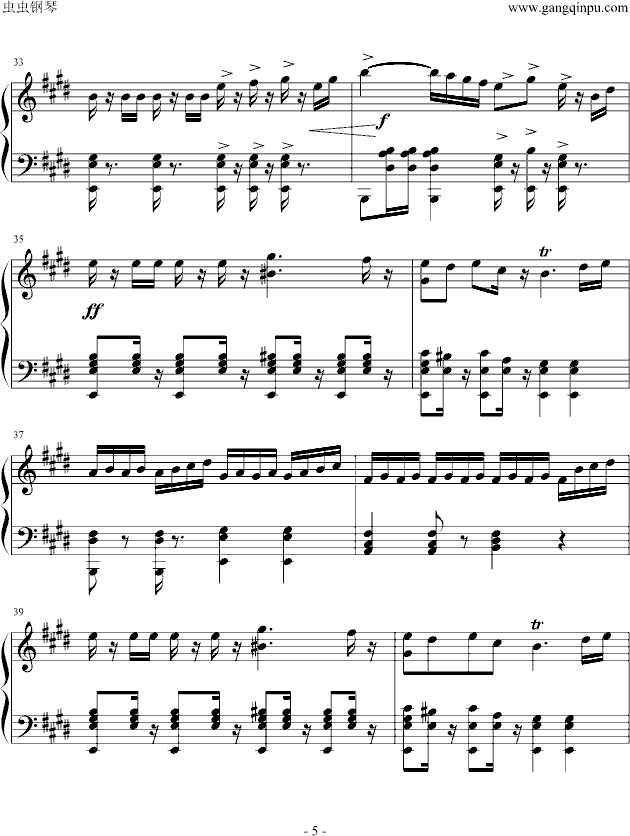 威廉·退尔序曲钢琴曲谱（图5）