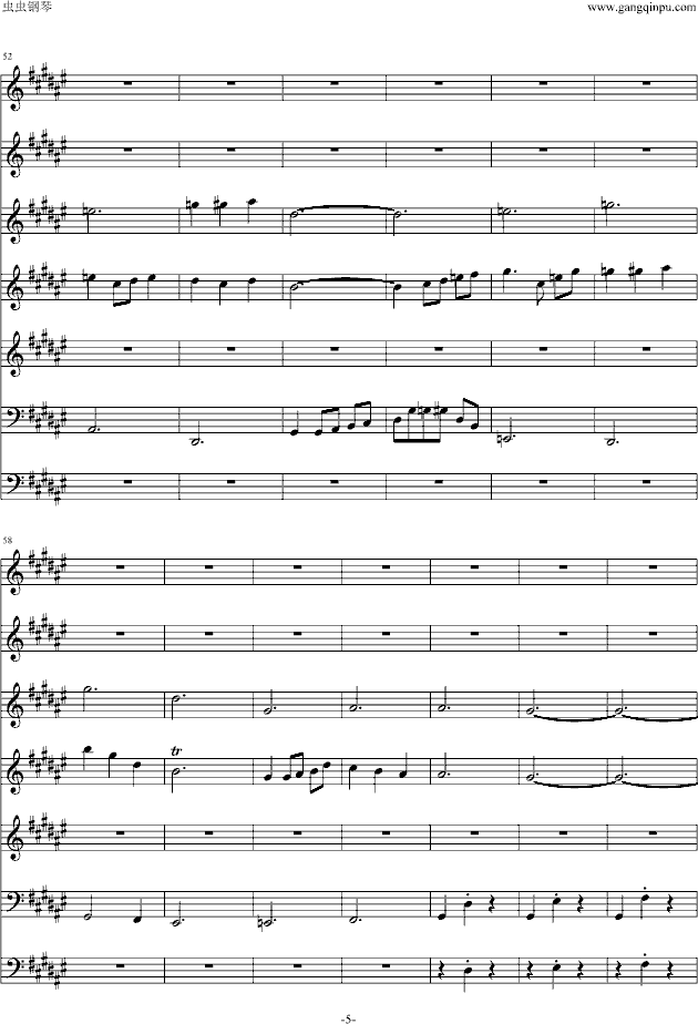 花町物语-序曲钢琴曲谱（图5）