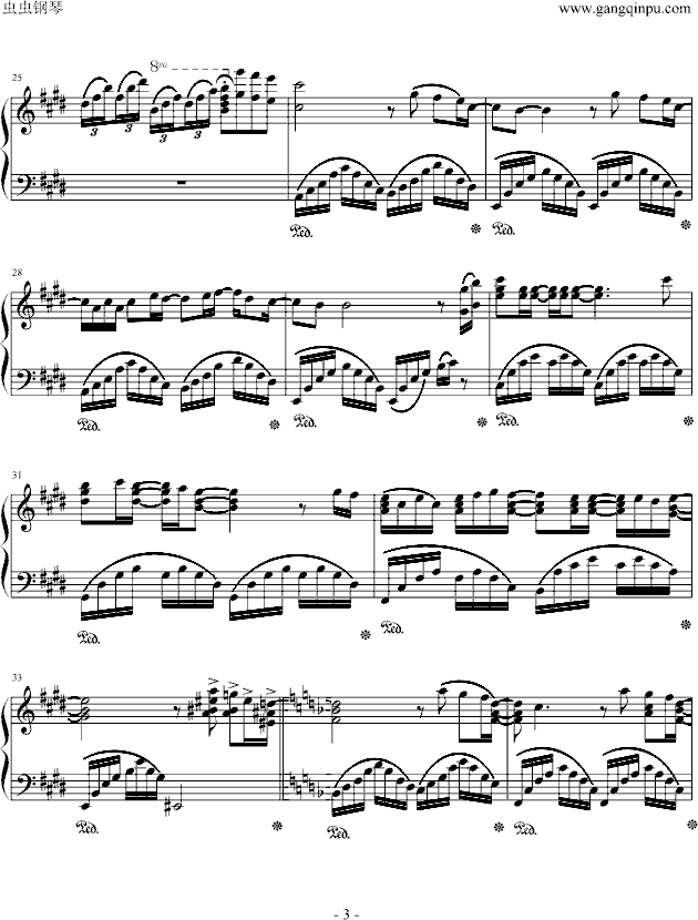 we are the world钢琴曲谱（图3）