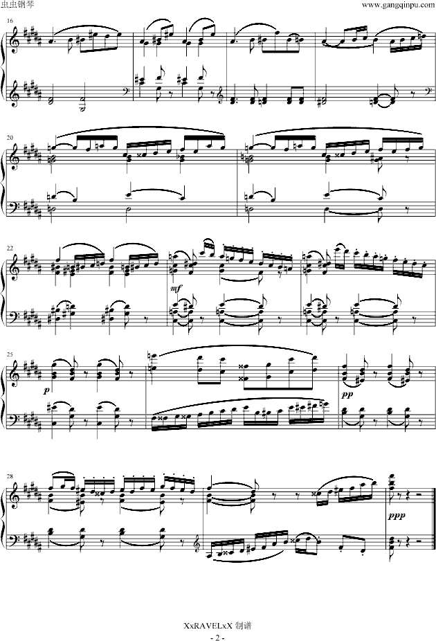 杜伊勒里宫的花园钢琴曲谱（图2）
