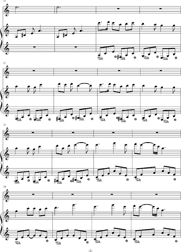 花町物语-追忆钢琴曲谱（图2）