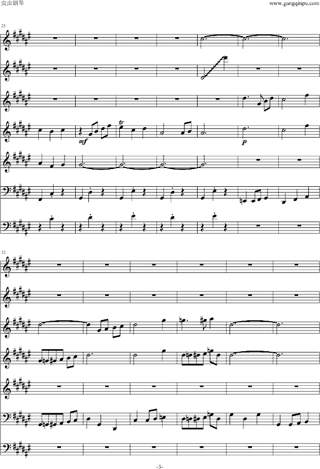 花町物语-序曲钢琴曲谱（图3）