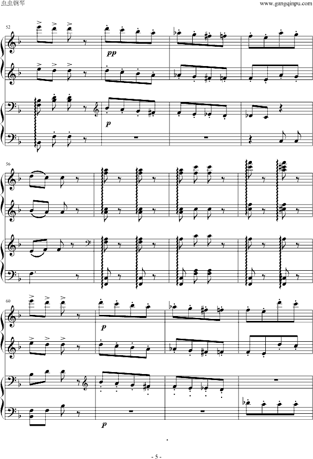 拨奏波尔卡舞曲（四手联弹）钢琴曲谱（图5）