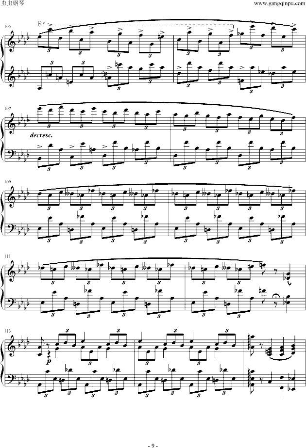 即兴曲第一首 Op.29钢琴曲谱（图9）