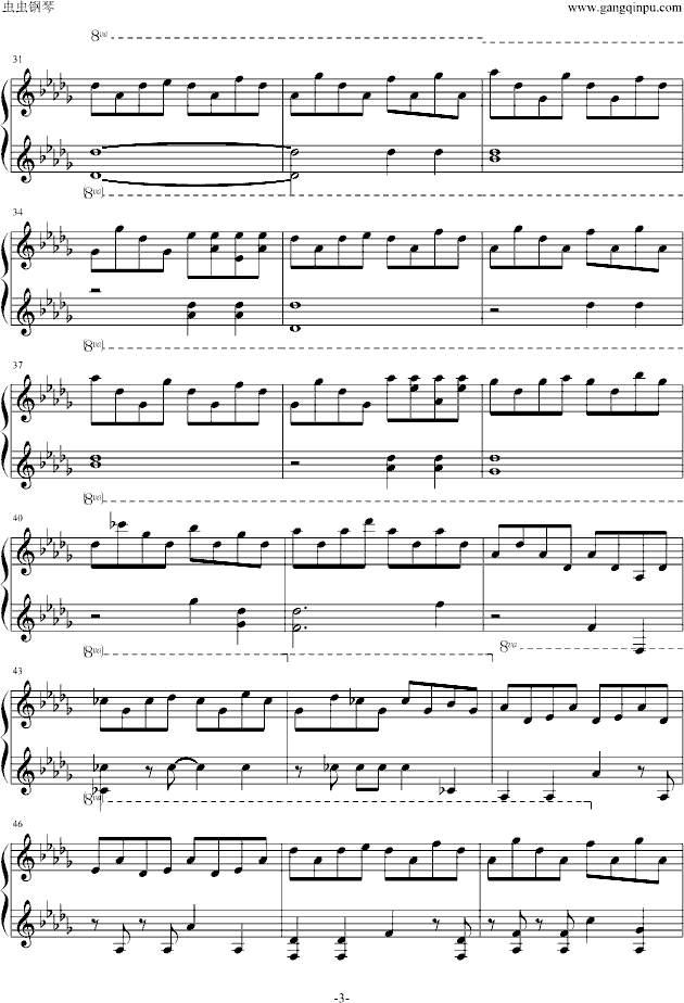 All of me钢琴曲谱（图3）