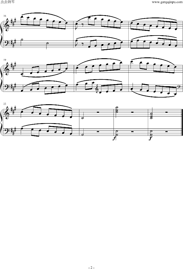 A大调练习曲钢琴曲谱（图2）