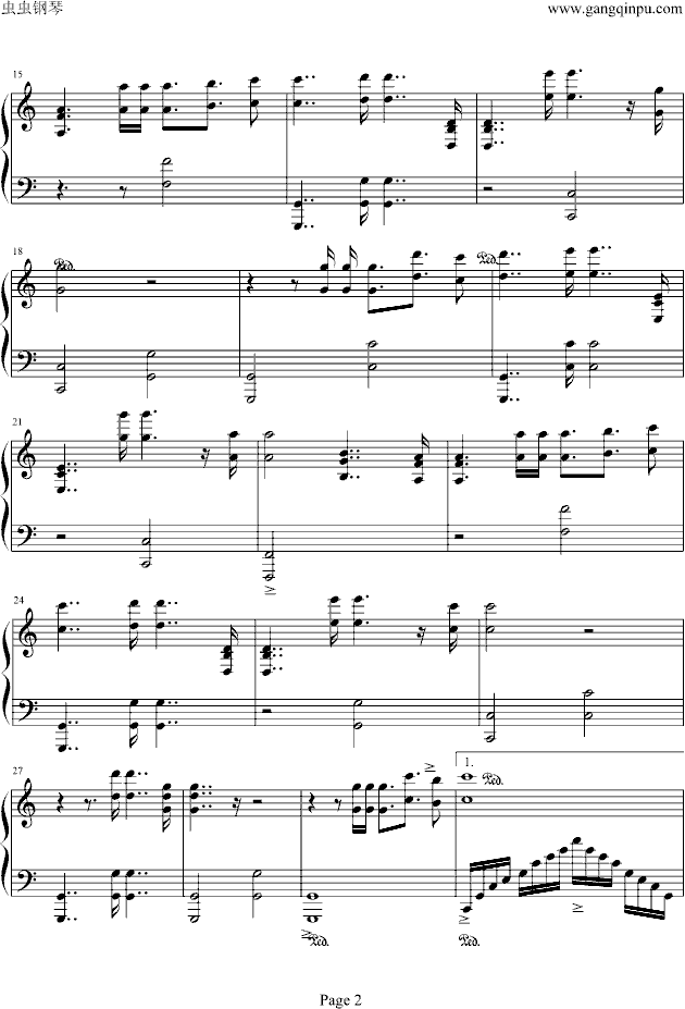 WonderLand钢琴曲谱（图2）