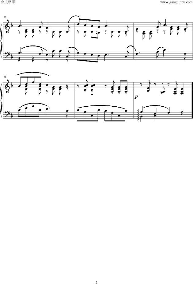 快乐的农夫钢琴曲谱（图2）