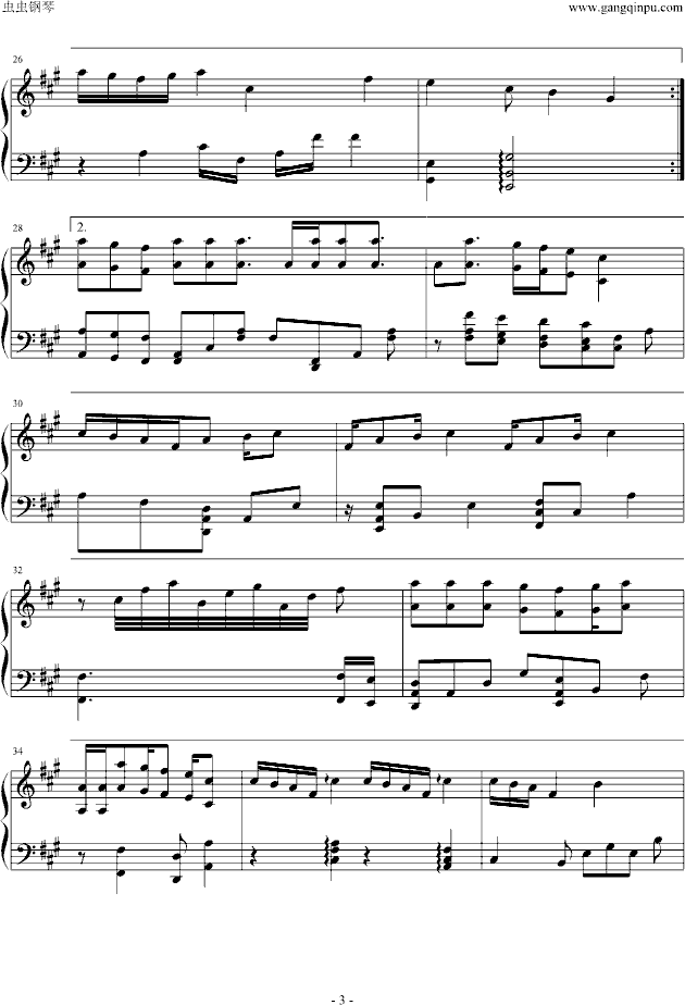 偏爱钢琴曲谱（图3）