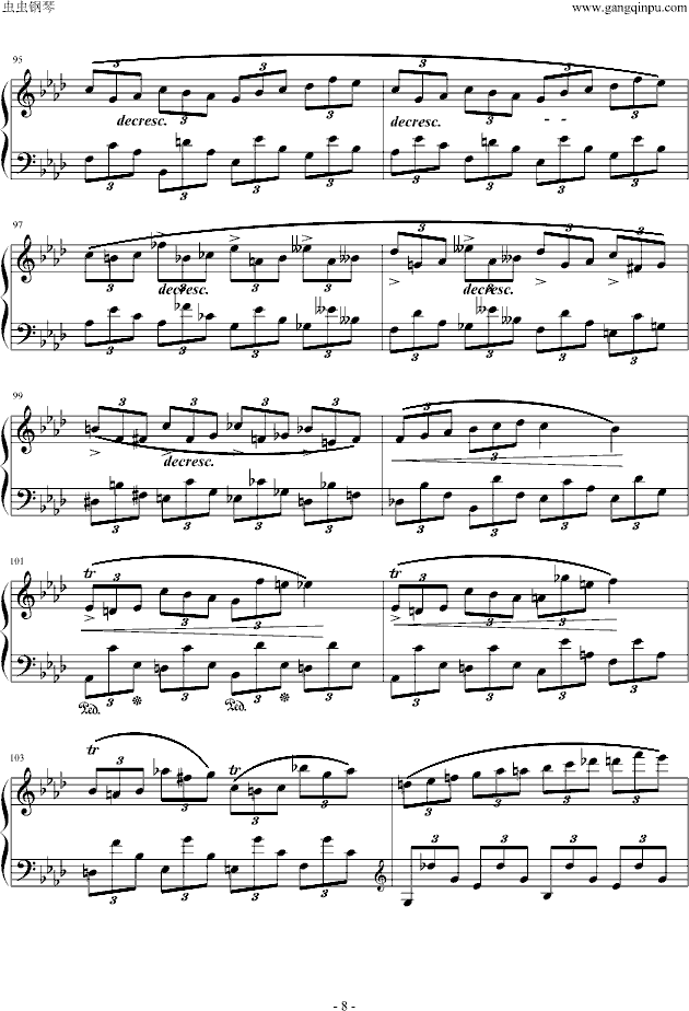 即兴曲第一首 Op.29钢琴曲谱（图8）