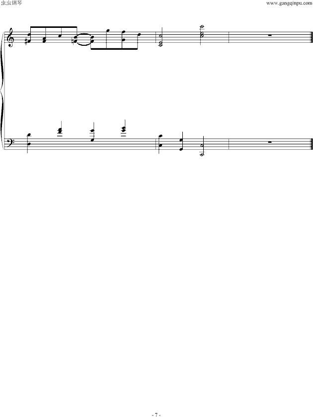最终幻想9 城镇背景钢琴曲谱（图7）