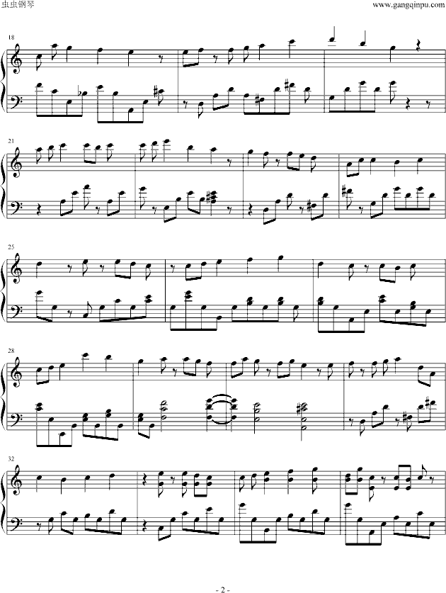 雨滴钢琴曲谱（图2）