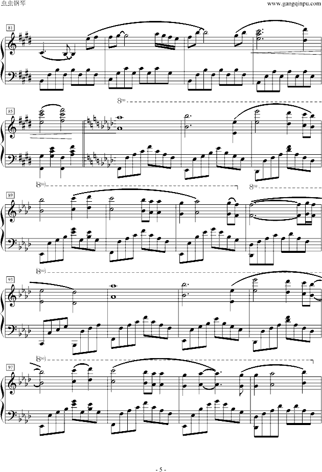 my heart will go on钢琴曲谱（图5）