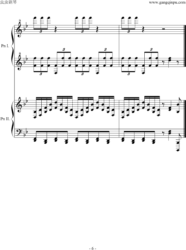胡桃夹子中的中国舞曲钢琴曲谱（图6）