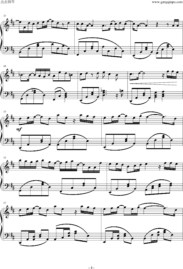 不能跟情人说的话钢琴曲谱（图4）