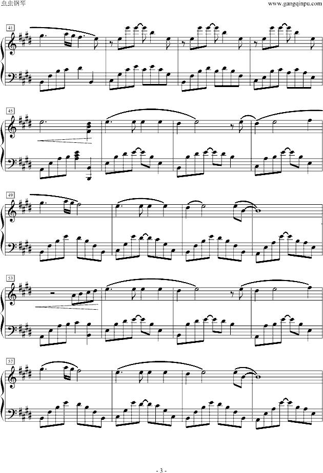 my heart will go on钢琴曲谱（图3）