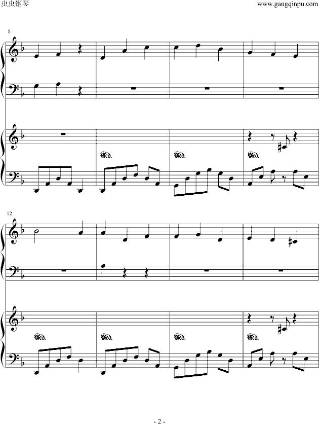 冤罪Trauer钢琴曲谱（图2）