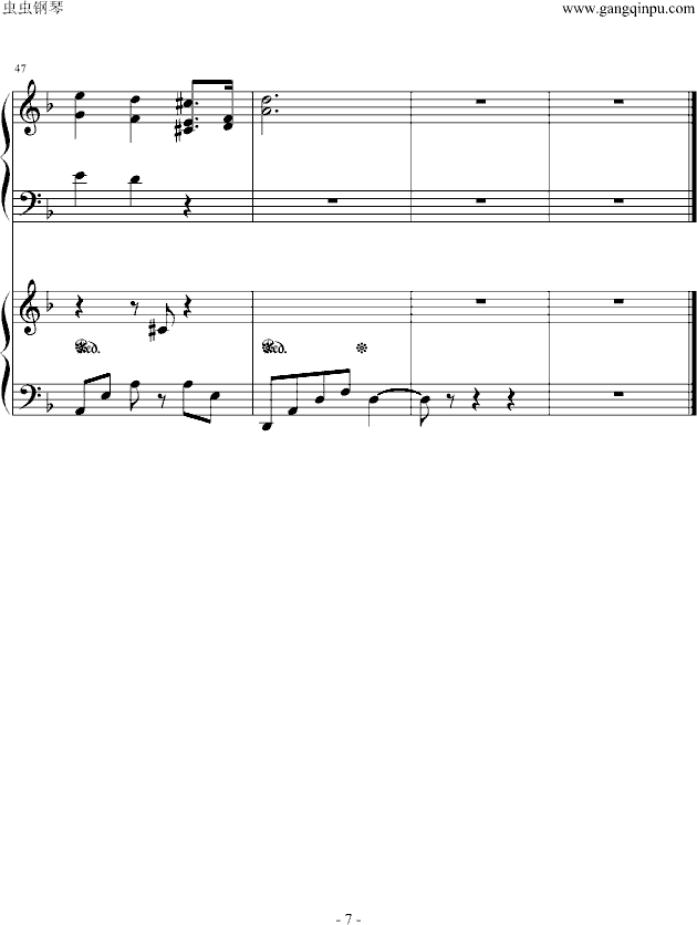 冤罪Trauer钢琴曲谱（图7）